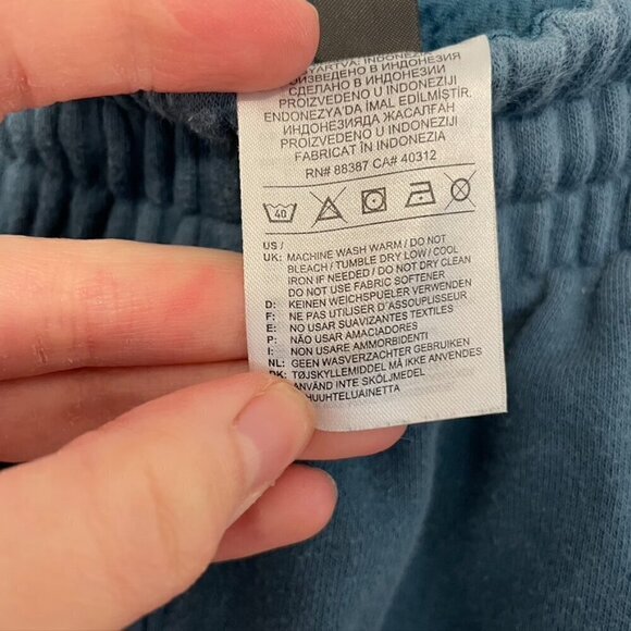 ADIDAS Blue w/ Red Logo Pull On Drawstring Active Joggers / Sweatpants Sweats XL - Picture 7 of 10